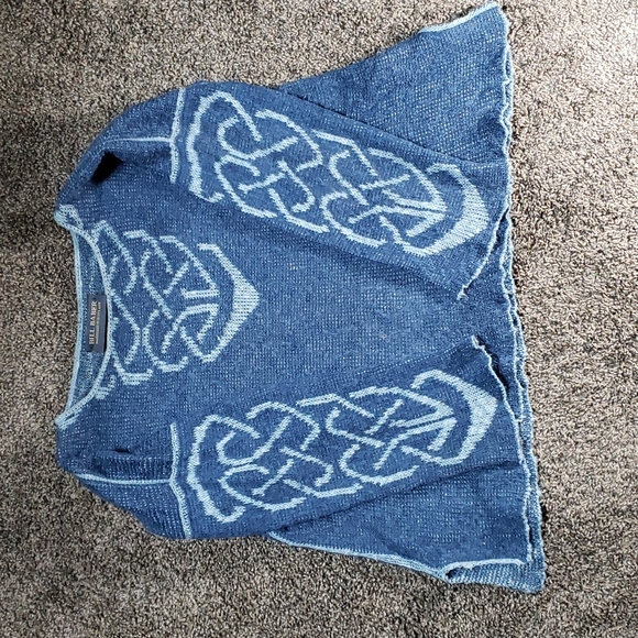Bill Baber Scottish Handmade Blue Pullover Knit Sweater L/XL - Picture 3 of 16